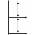 Parete per Doccia Walk-in Pieghevole in Vetro ESG 120x190 cm