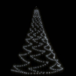 Albero da Parete con Gancio Metallico 260 LED Bianco Freddo 3 m