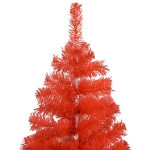 Albero di Natale Preilluminato con Palline Rosso 120 cm PVC