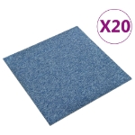 Quadrotte di Moquette 20 pz 5 m² 50x50 cm Blu