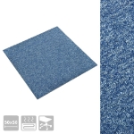 Quadrotte di Moquette 20 pz 5 m² 50x50 cm Blu