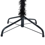 Set Albero Natale Artificiale con LED e Palline Nero 210 cm PVC