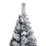 Set Albero di Natale Sottile con Luci LED e Palline Verde 150cm