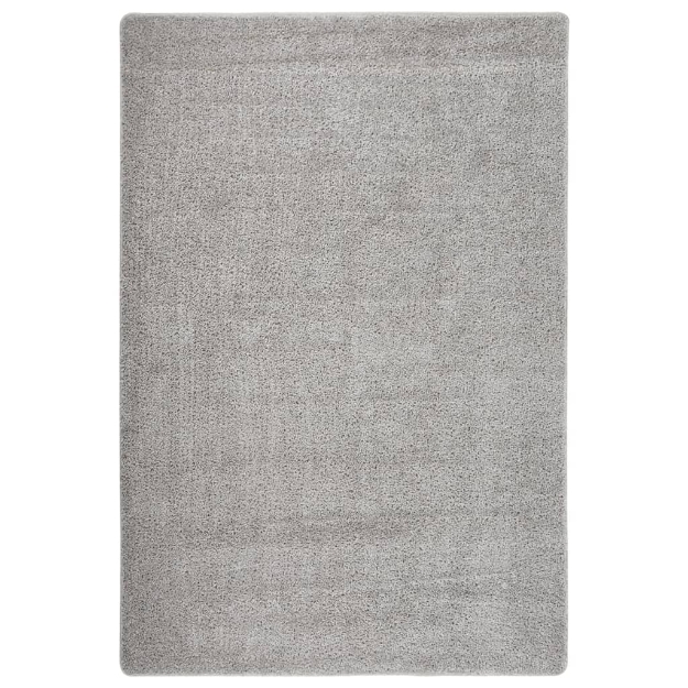 Tappeto Shaggy Grigio Chiaro 140x200 cm Antiscivolo