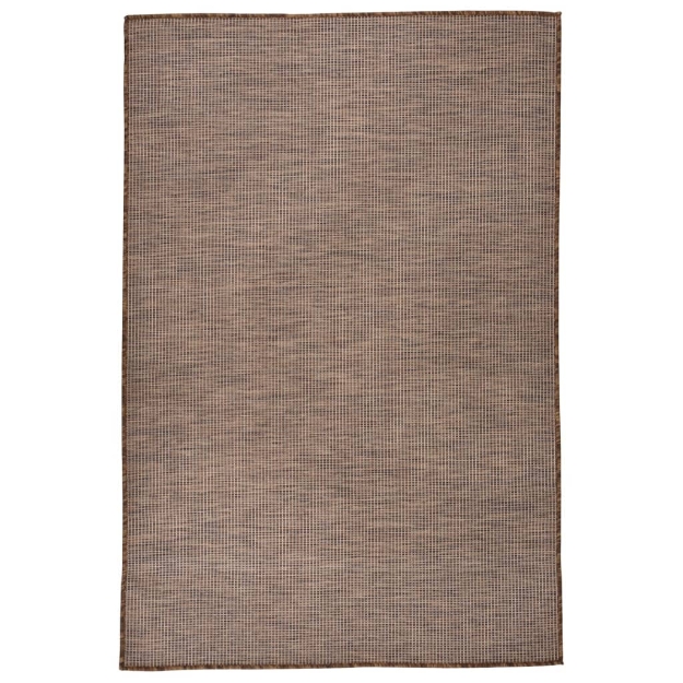 Tappeto da Esterni a Tessitura Piatta 120x170 cm Marrone