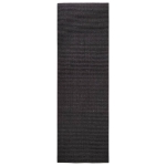 Tappeto in Sisal Naturale 80x250 cm Nero