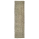 Tappeto in Sisal Naturale 80x300 cm Tortora