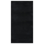 Tappeto Lavabile Morbido Shaggy 80x150 cm Antiscivolo Nero