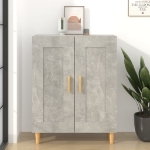 Credenza Grigio Cemento 69,5x34x90 cm in Legno Multistrato