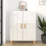 Credenza 69,5x34x90 cm in Legno Multistrato Bianco Lucido