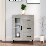 Credenza Grigio Cemento 69,5x34x90 cm in Legno Multistrato