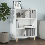 Credenza 69,5x32,5x90 cm Bianco Lucido in Legno Multistrato