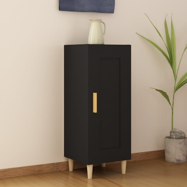 Credenza Nero 34,5x34x90 cm in Legno Multistrato