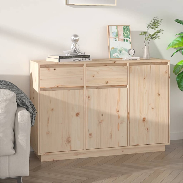 Credenza 110x34x75 cm in Legno Massello di Pino