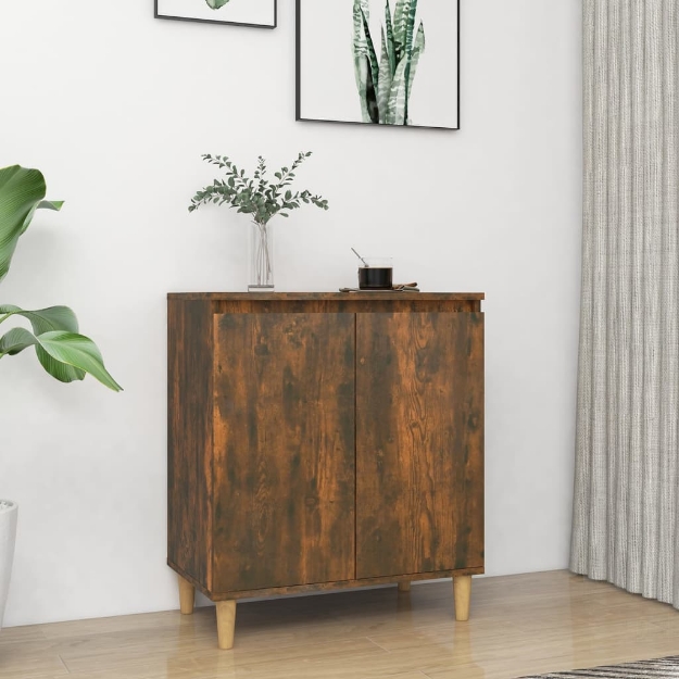 Credenza Rovere Fumo 60x35x70 cm in Legno Multistrato