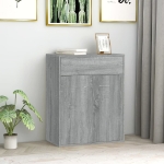 Credenza Grigio Sonoma 60x30x75 cm in Legno Multistrato