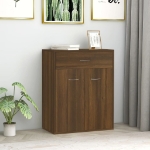 Credenza Rovere Marrone 60x30x75 cm in Legno Multistrato