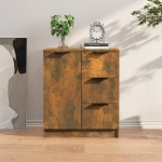 Credenza Rovere Fumo 60x30x70 cm in Legno Multistrato