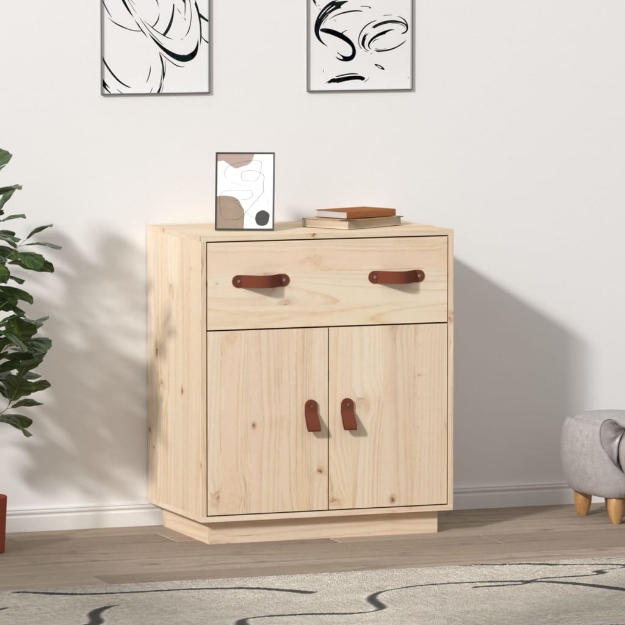 Credenza 65,5x40x75 cm in Legno Massello di Pino