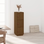 Credenza Miele 34x40x108,5 cm in Legno Massello di Pino