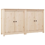 Credenze 2 pz 70x35x80 cm in Legno Massello di Pino