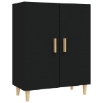 Credenza Nera 70x34x90 cm in Legno Multistrato