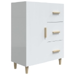 Credenza 69,5x34x90 cm in Legno Multistrato Bianco Lucido