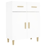 Credenza Bianca 69,5x34x89 cm in Legno Multistrato