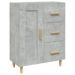 Credenza Grigio Cemento 69,5x34x90 cm in Legno Multistrato