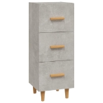 Credenza Grigio Cemento 34,5x34x90 cm in Legno Multistrato