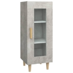 Credenza Grigio Cemento 34,5x34x90 cm in Legno Multistrato