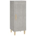 Credenza Grigio Cemento 34,5x34x90 cm in Legno Multistrato