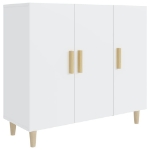 Credenza Bianca 90x34x80 cm in Legno Multistrato