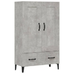 Credenza Grigio Cemento 70x31x115 cm in Legno Multistrato