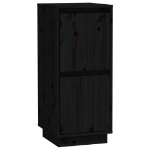 Credenze Nero 31,5x34x75 cm in Legno Massello di Pino