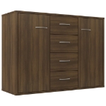 Credenza Rovere Marrone 88x30x65 cm in Legno Multistrato