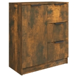 Credenza Rovere Fumo 60x30x70 cm in Legno Multistrato