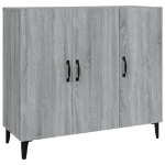 Credenza Grigio Sonoma 90x34x80 cm in Legno Multistrato