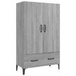 Credenza Grigio Sonoma 70x31x115 cm in Legno Multistrato