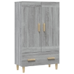 Credenza Grigio Sonoma 70x31x115 cm in Legno Multistrato