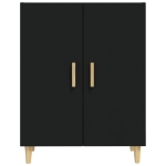 Credenza Nera 70x34x90 cm in Legno Multistrato