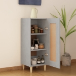 Credenza Grigio Cemento 34,5x34x90 cm in Legno Multistrato