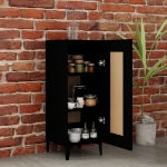 Credenza Nero 34,5x34x90 cm in Legno Multistrato