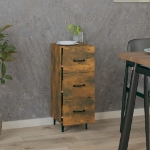 Credenza Rovere Fumo 34,5x34x90 cm in Legno Multistrato