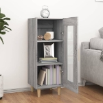 Credenza Grigio Sonoma 34,5x34x90 cm in Legno Multistrato