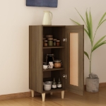 Credenza Rovere Marrone 34,5x34x90 cm in Legno Multistrato