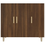 Credenza Rovere Marrone 90x34x80 cm in Legno Multistrato