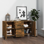 Credenza Rovere Fumo 100x36x60 cm in Legno Multistrato