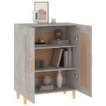 Credenza Grigio Cemento 69,5x34x90 cm in Legno Multistrato