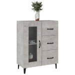 Credenza Grigio Cemento 69,5x34x90 cm in Legno Multistrato